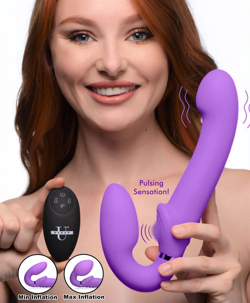 10x Ergo- Fit G-Pulse Inflatable and Vibrating Strapless Strap- on by XR Brands from LoveMart Co.