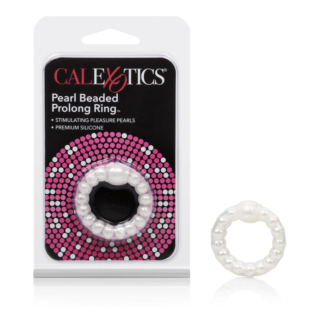 Pearl Beaded Prolong Rings - White by CalExotics from LoveMart Co.