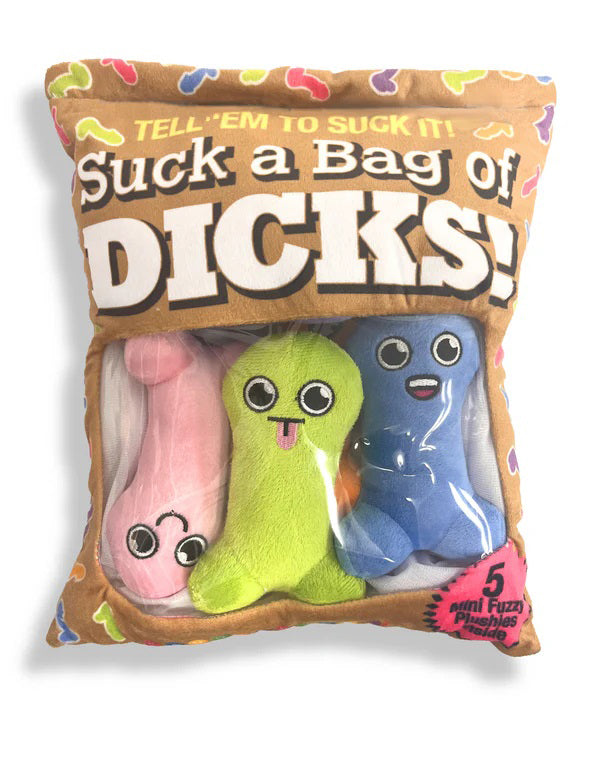 Suck a Bag of Dicks Plushy Pillow With 5 Dicks by Little Genie from LoveMart Co.