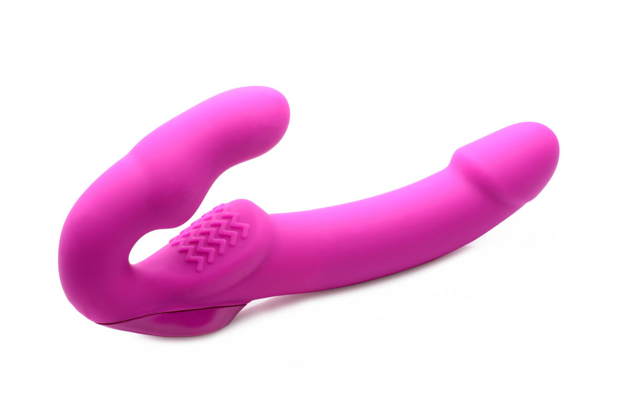 Evoke Rechargeable Vibrating Silicone Strapless Strap on by XR Brands from LoveMart Co.