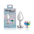 Iridescent Heart Gem Silver Metal Plug - Sm by Viben from LoveMart Co.