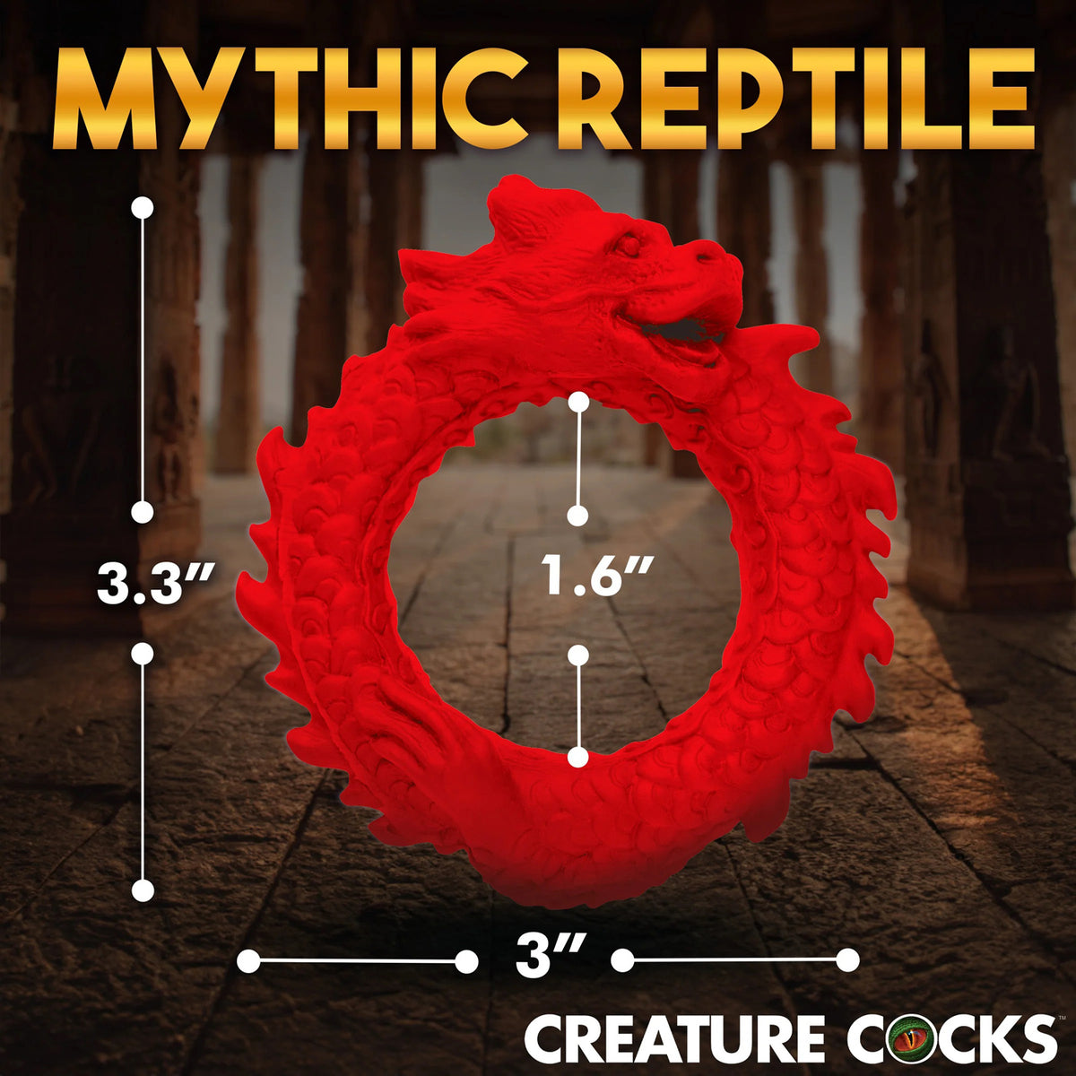 Rise of the Dragon Silicone Cock Ring by XR Brands from LoveMart Co.