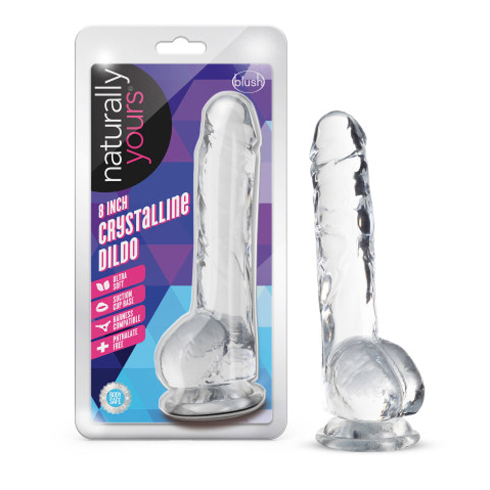 Naturally Yours - 8 Inch Crystalline Dildo - Diamond by Blush from LoveMart Co.