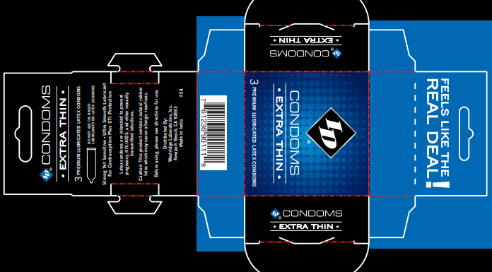 ID Extra Thin Condoms - 3 Pack by ID - Lubricants from LoveMart Co.