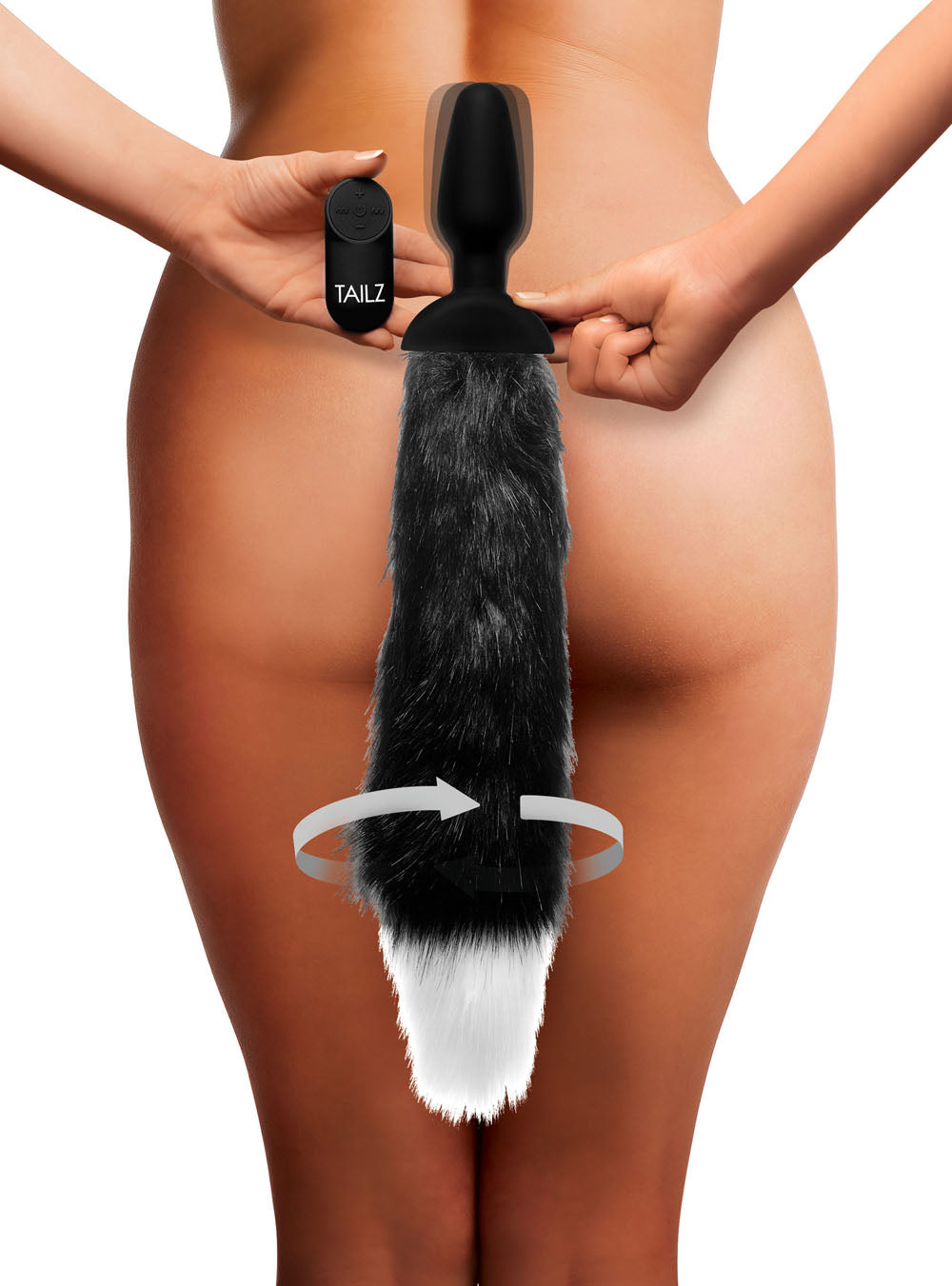 Waggerz Moving and Vibrating Fox Tail Anal Plug by XR Brands from LoveMart Co.
