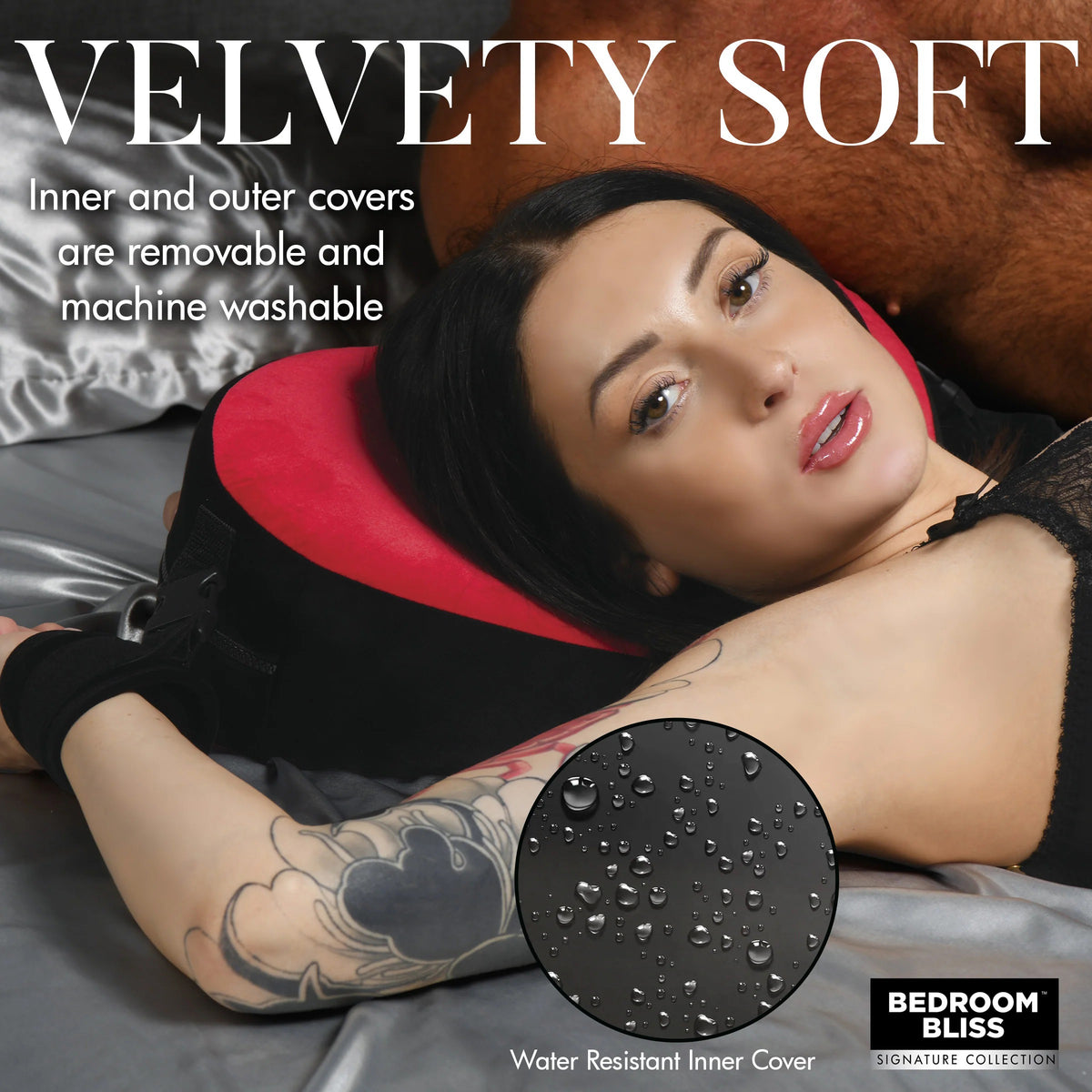 Bondage Love Pillow - Black/ by XR Brands from LoveMart Co.