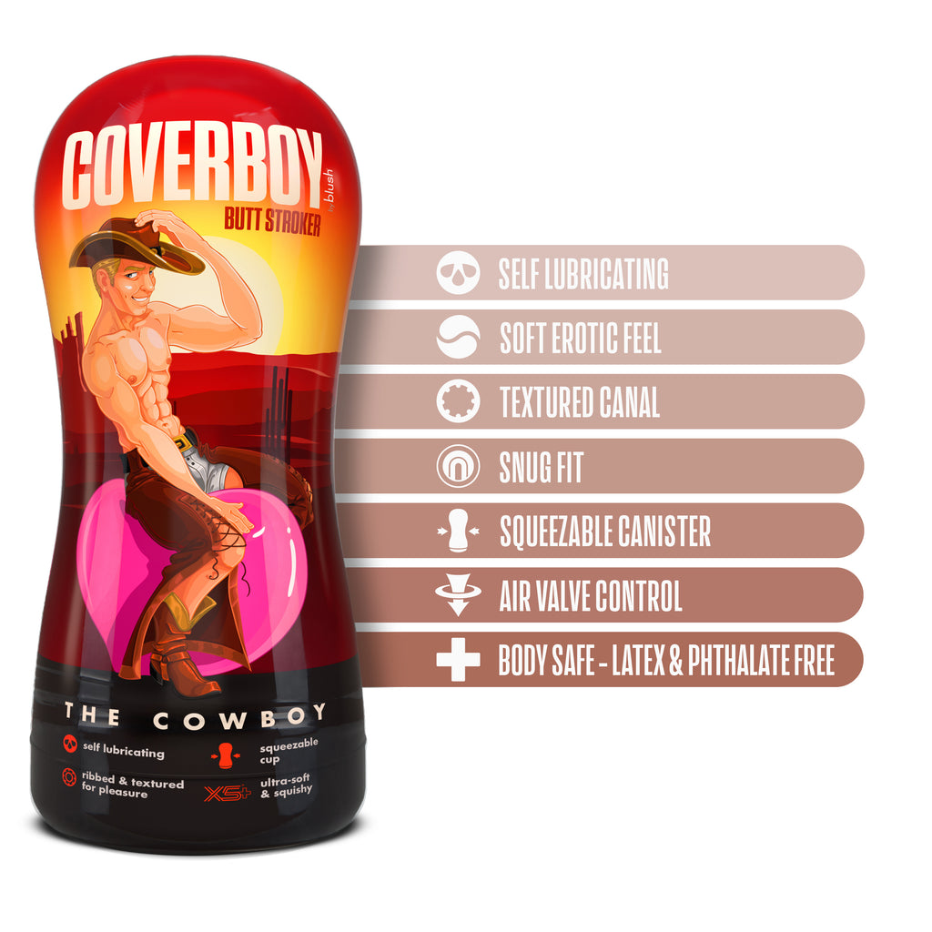 Coverboy - Cowboy - Self Lubricating Stroker by Blush from LoveMart Co.