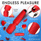 Pleasure Rose 10x Silicone Wand With Rose Attachment by XR Brands from LoveMart Co.