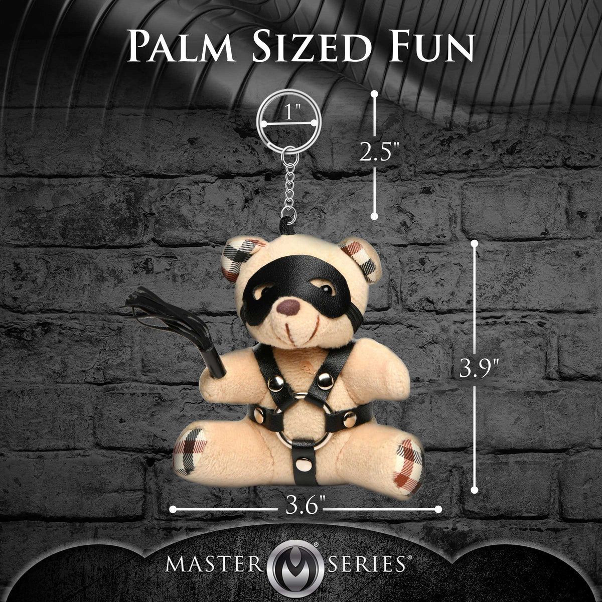 BDSM Teddy Bear Keychain by XR Brands from LoveMart Co.