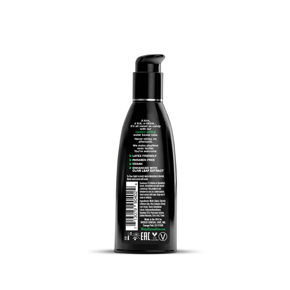 Candy Apple Flavored Water Based Intimate Lubricant - 2 Fl. Oz. by Wicked Sensual Care from LoveMart Co.