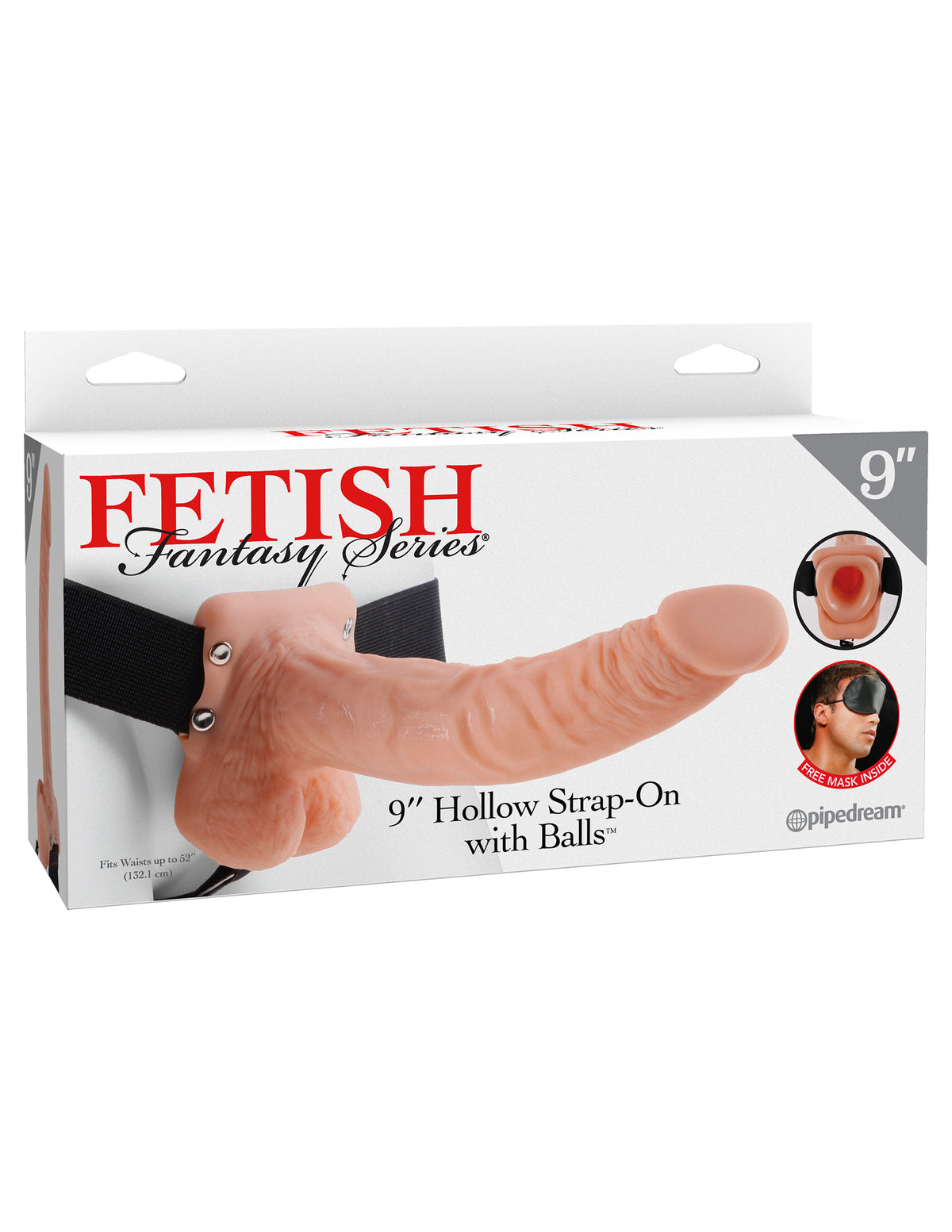 Fetish Fantasy Series 9 Inch Hollow Strap-on With Balls - Flesh by Pipedream from LoveMart Co.
