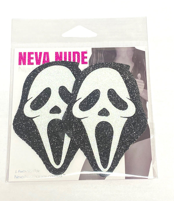 Scream Ghostface Halloween Pasties by Neva Nude from LoveMart Co.