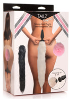 Snap-on Silicone Anal Plug and 3 Interchangeable Tails by XR Brands from LoveMart Co.