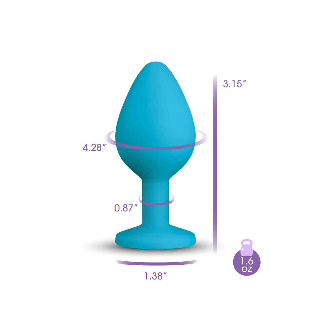 Gemma Clear Iridescent Gem Silicone Plug - M by Viben from LoveMart Co.