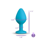 Gemma Clear Iridescent Gem Silicone Plug - M by Viben from LoveMart Co.