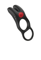 Red Dot Vibrating Cock Ring V1 With Remote - Black/red by Icon Brands from LoveMart Co.
