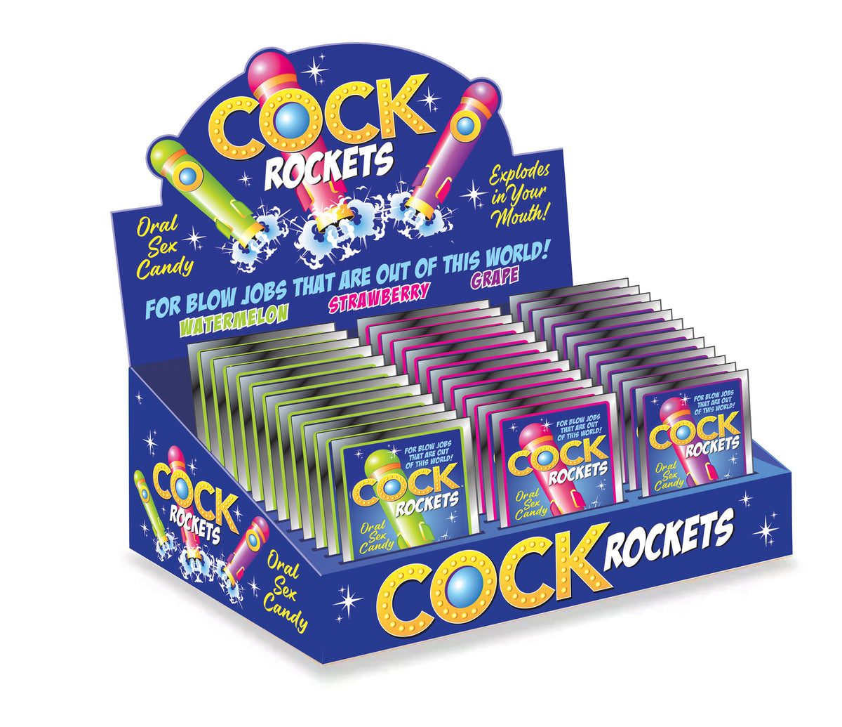 Cock Rockets Display of 36 by Little Genie from LoveMart Co.