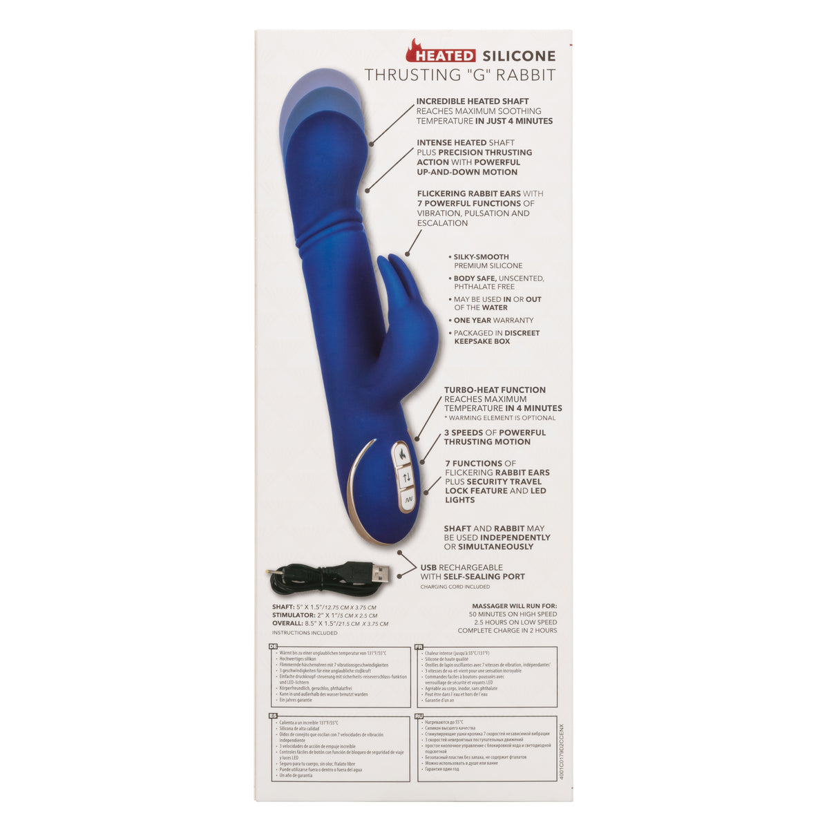 Jack Rabbit Signature Heated Silicone Thrusting G Rabbit by CalExotics from LoveMart Co.