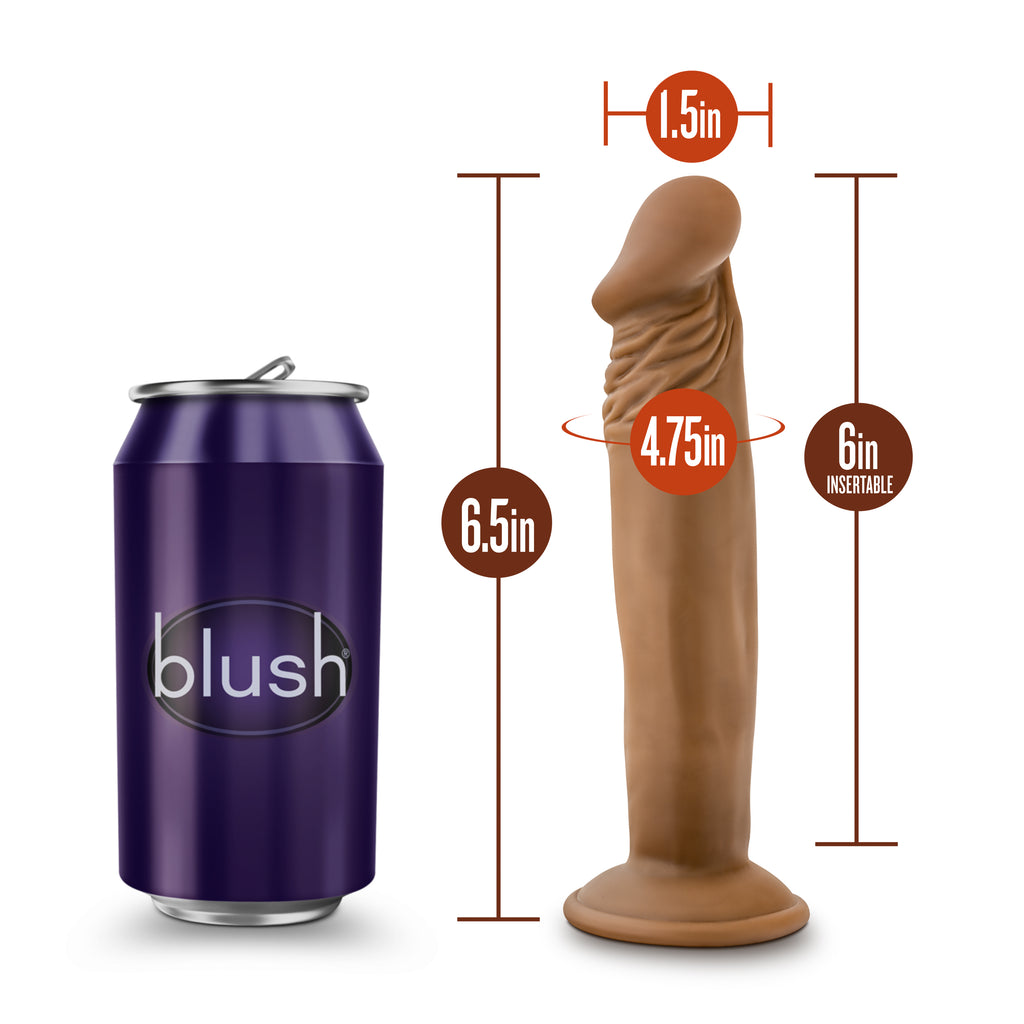 Dr. Skin - Dr. Small - 6 Inch Dildo - Mocha by Blush from LoveMart Co.