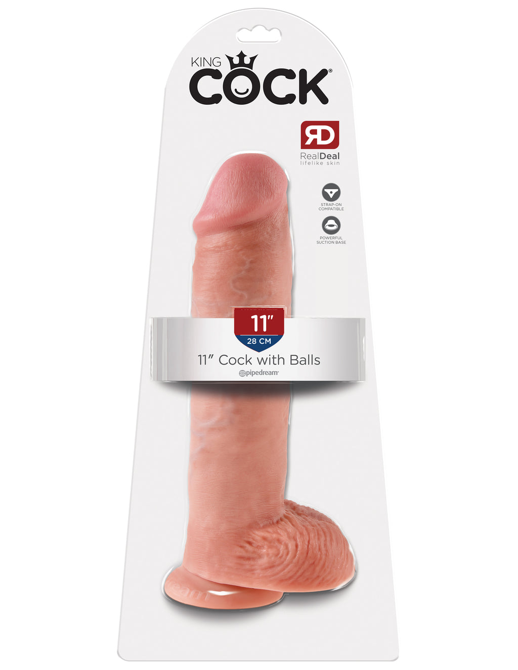 King Cock 11-Inch Cock With Balls - Flesh by Pipedream from LoveMart Co.