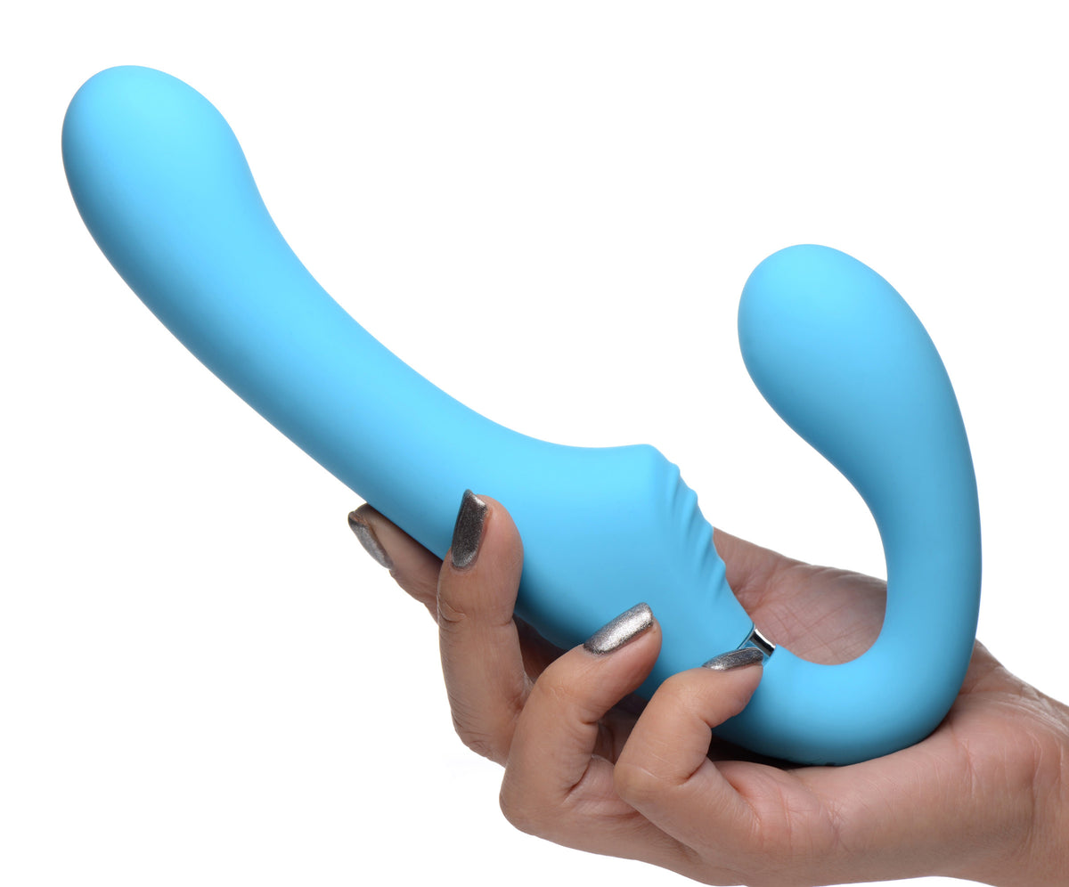10x Mighty Rider Vibrating Strapless Strap-on by XR Brands from LoveMart Co.