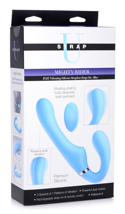 10x Mighty Rider Vibrating Strapless Strap-on by XR Brands from LoveMart Co.