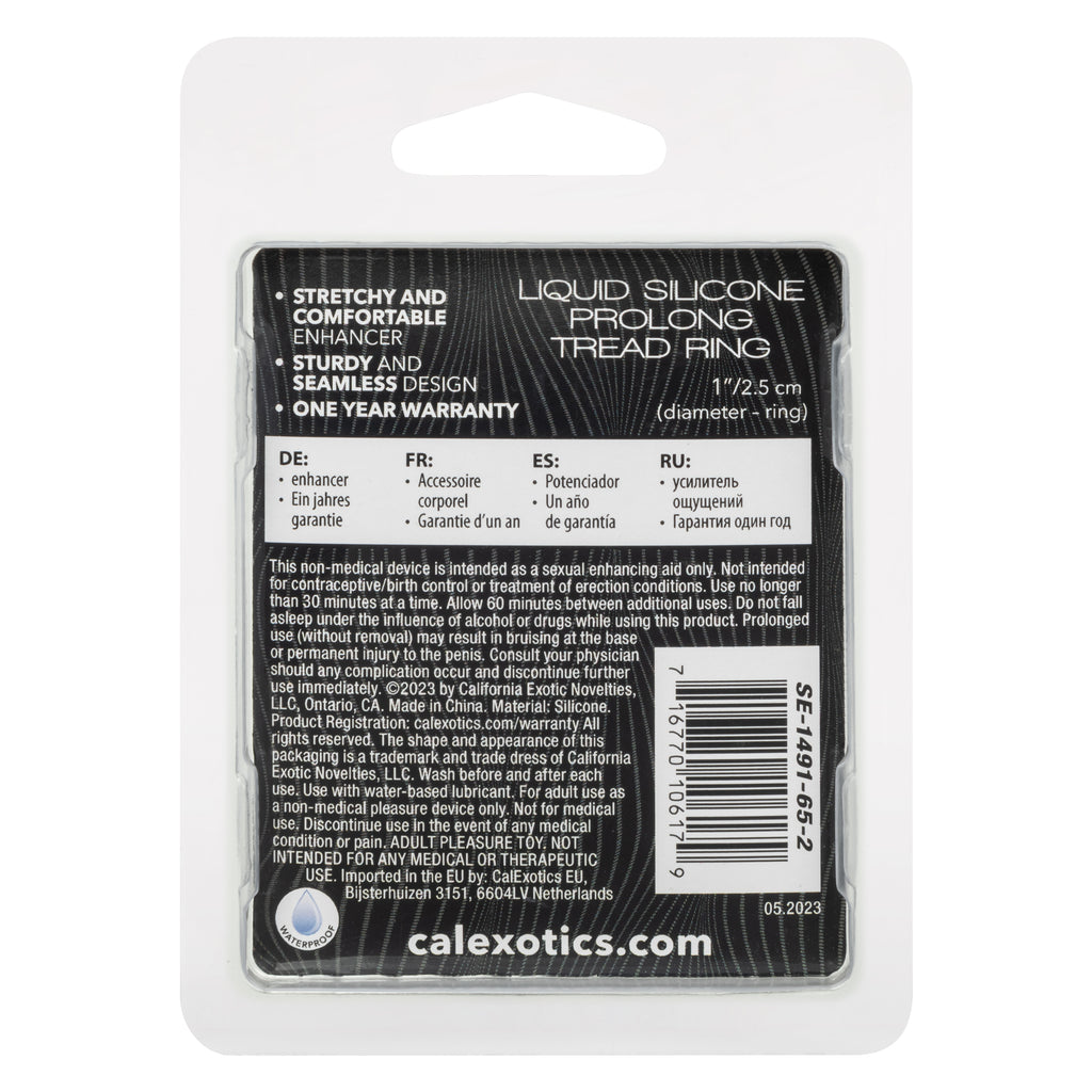 Alpha Liquid Silicone Prolong Tread Ring by CalExotics from LoveMart Co.