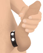Cock Gear Leather Speed Snap Cock Ring by XR Brands from LoveMart Co.