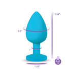 Gemma Clear Iridescent Gem Silicone Plug - L by Viben from LoveMart Co.