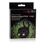 Silicone Tri-Snap Scrotum Support Ring - Large by CalExotics from LoveMart Co.