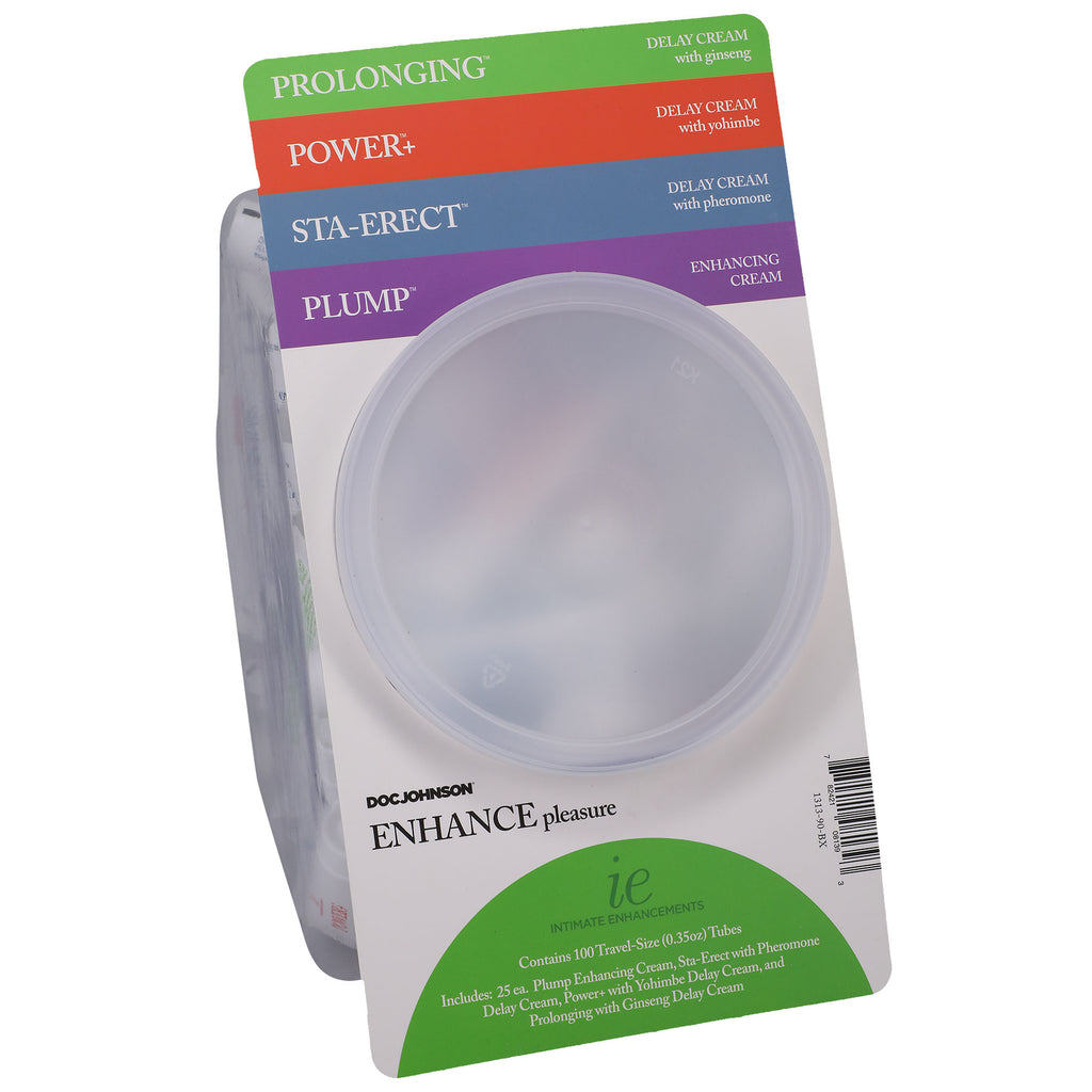 Intimate Enhancements Enhance Pleasure Fishbowl Disp 100pc 0.35oz by Doc Johnson from LoveMart Co.