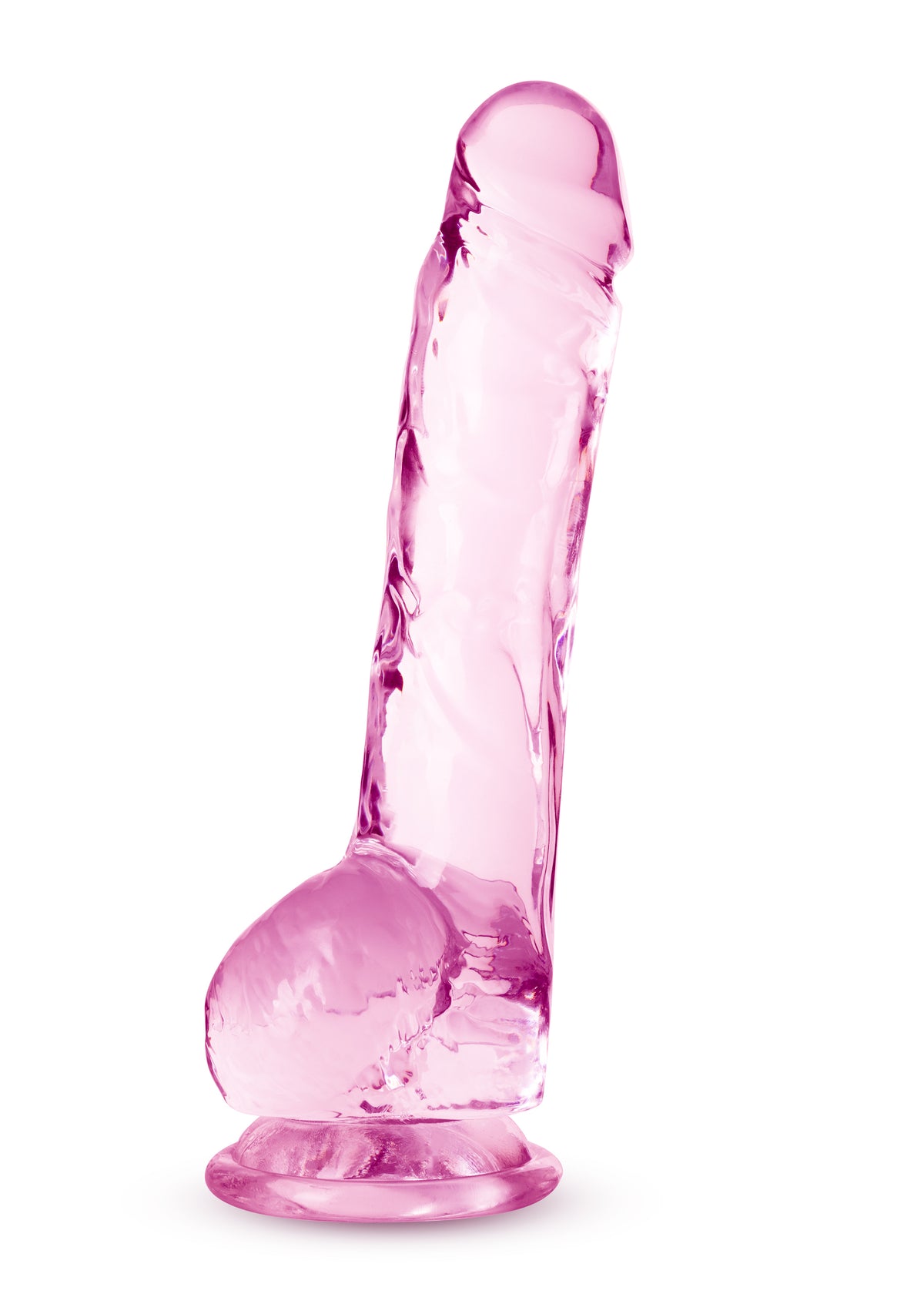 Naturally Yours - 8 Inch Crystalline Dildo - Rose by Blush from LoveMart Co.