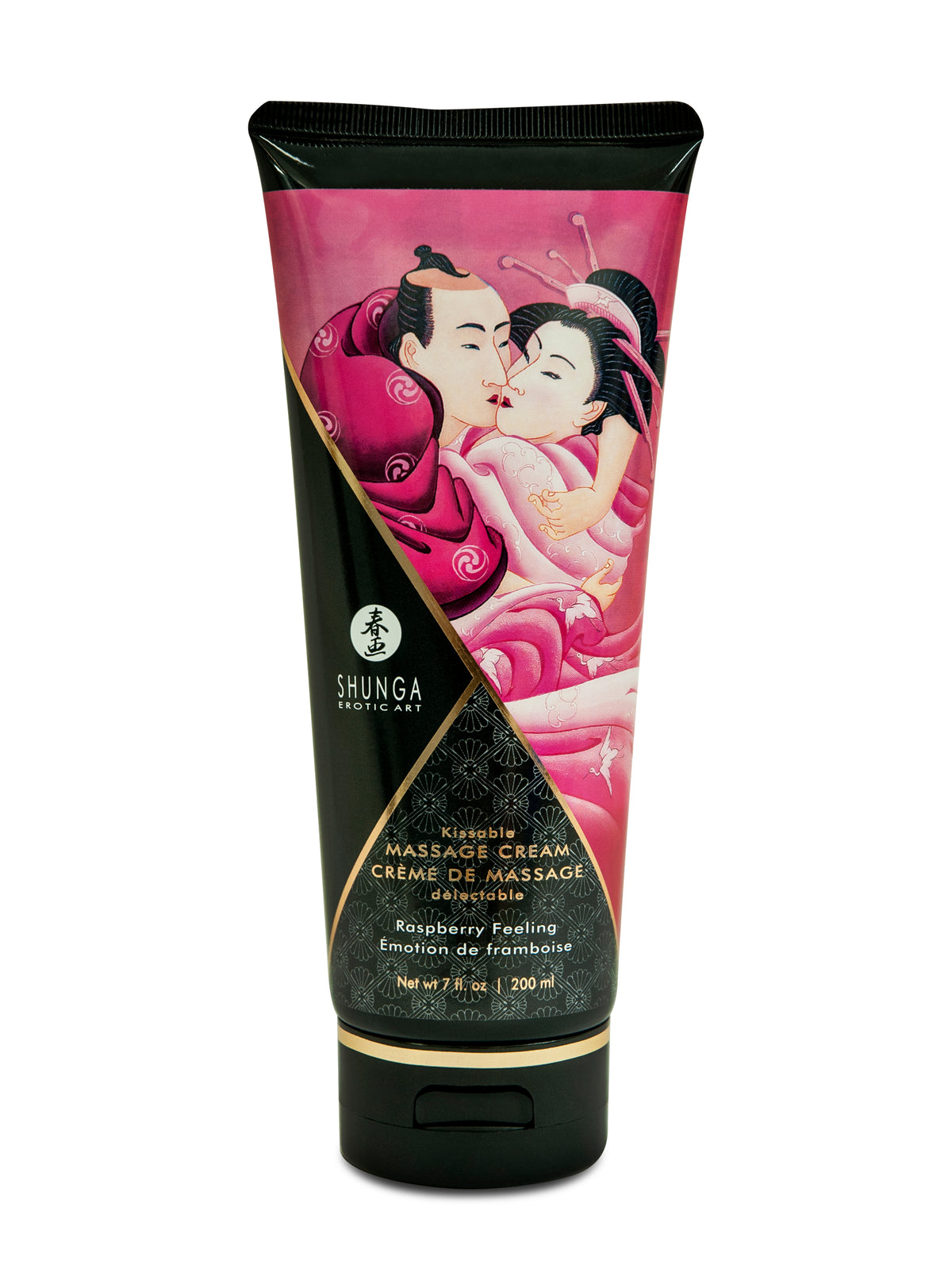 Kissable Massage - Raspberry Feeling - 7 Fl. Oz. / 200 ml by Shunga from LoveMart Co.
