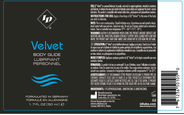 ID Velvet Body Glide 1.7 Oz by ID - Lubricants from LoveMart Co.