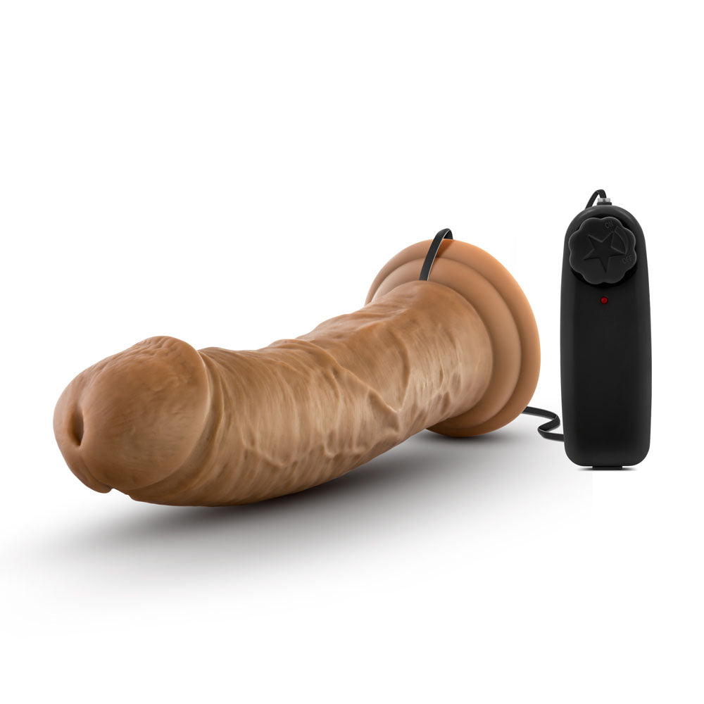 Dr. Skin - Dr. Joe - 8 Inch Vibrating Cock With Suction Cup - Mocha by Blush from LoveMart Co.