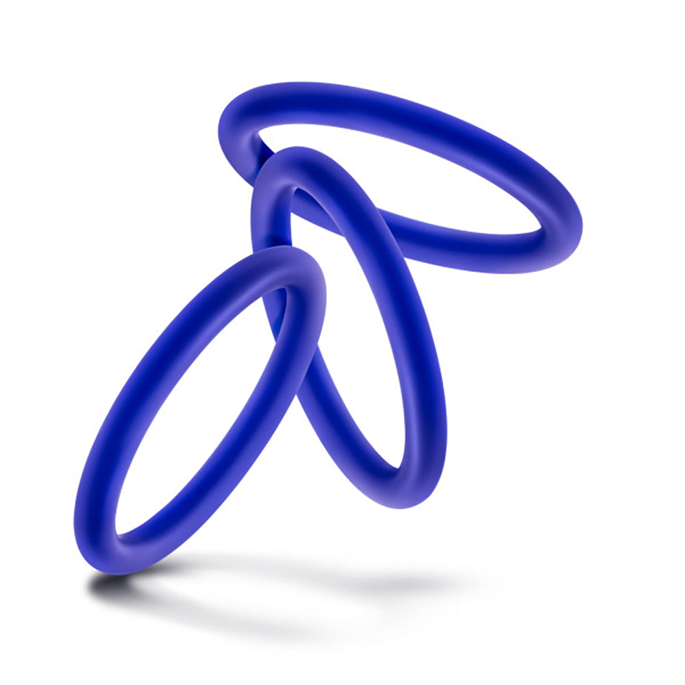 Performance - Vs1 Pure Premium Silicone Cockrings - Medium - Indigo by Blush from LoveMart Co.