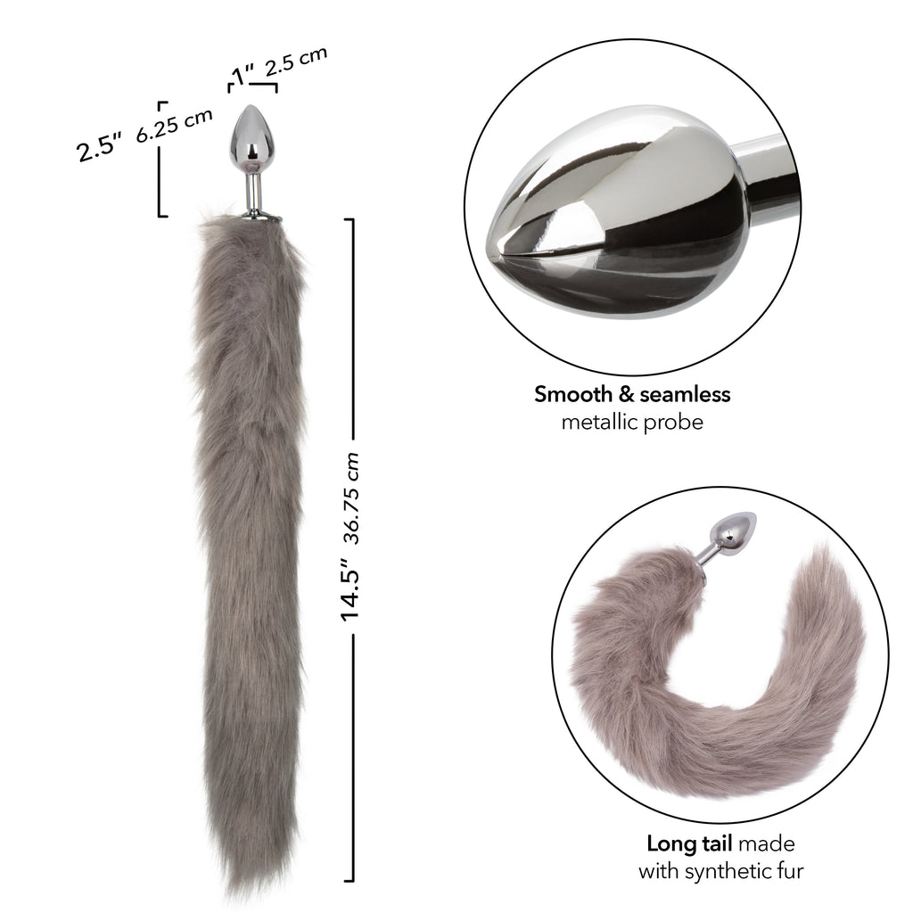 Running Wild Tail - Grey by CalExotics from LoveMart Co.