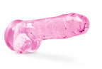 Naturally Yours - 8 Inch Crystalline Dildo - Rose by Blush from LoveMart Co.