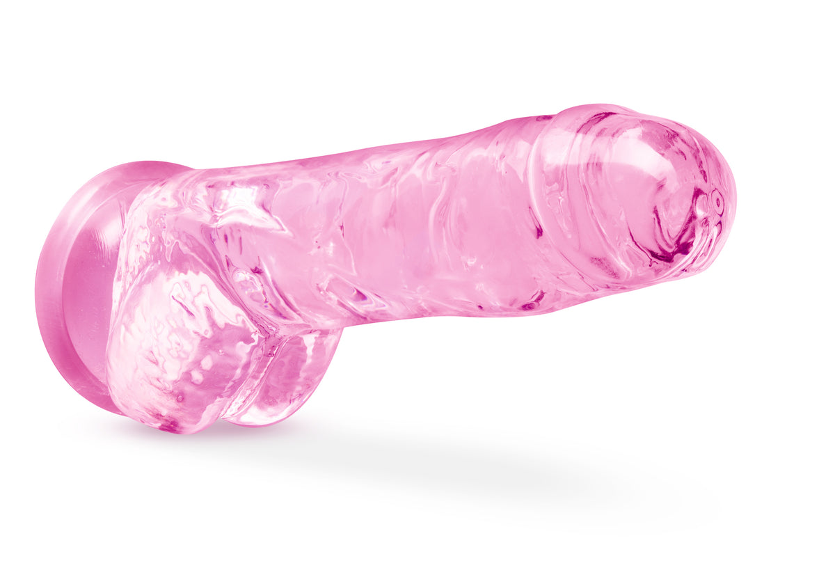 Naturally Yours - 8 Inch Crystalline Dildo - Rose by Blush from LoveMart Co.