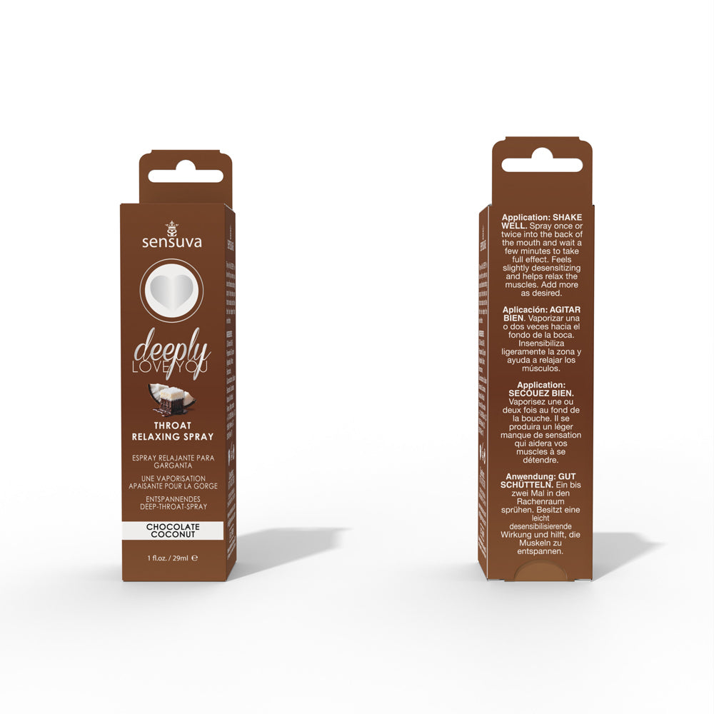 Deeply Love You Throat Relaxing Spray - Chocolate Coconut - 1 Fl. Oz. by Sensuva from LoveMart Co.