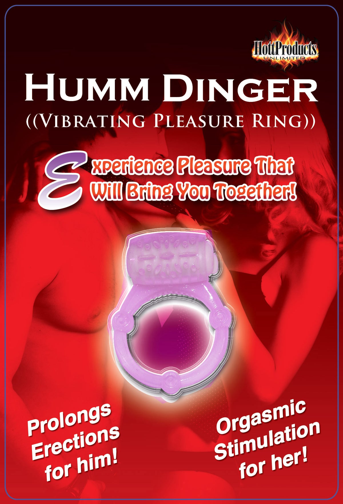 Humm Dinger Vibrating Penis Ring Clitoral Stiimulator by Hott Products from LoveMart Co.