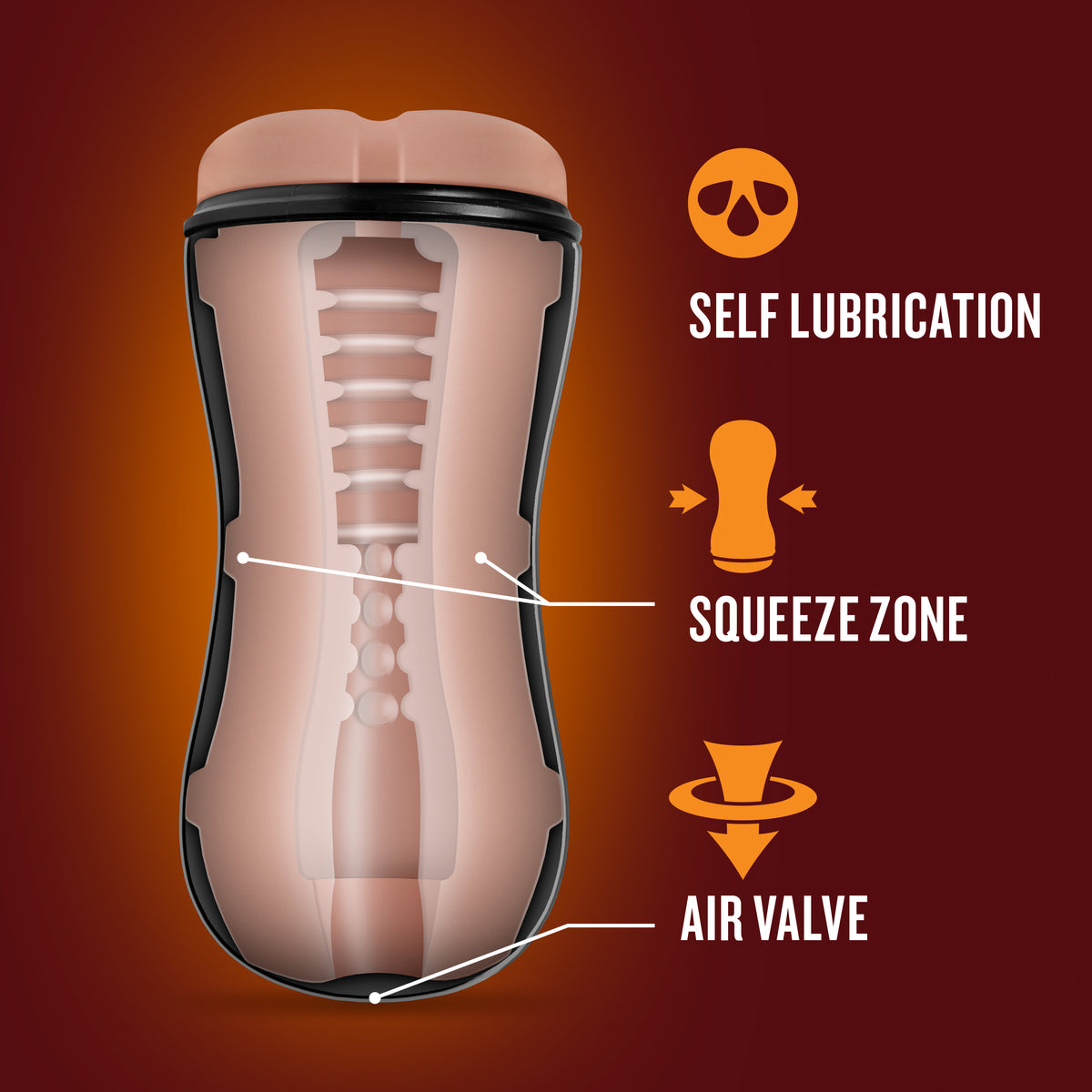 Coverboy - Cowboy - Self Lubricating Stroker by Blush from LoveMart Co.