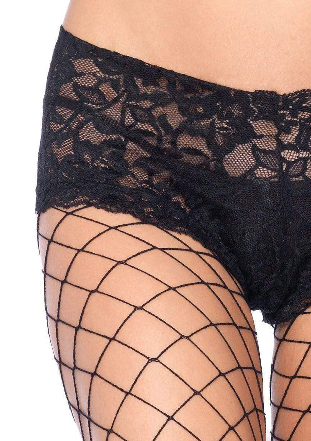 Fence Net Boy Short Pantyhose - One Size by Leg Avenue from LoveMart Co.