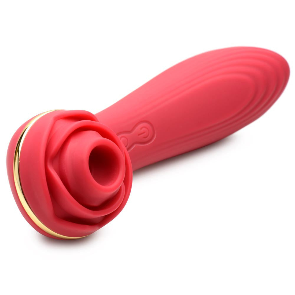 Bloomgasm Passion Petals 10x Suction Rose Vibrator - Red by XR Brands from LoveMart Co.