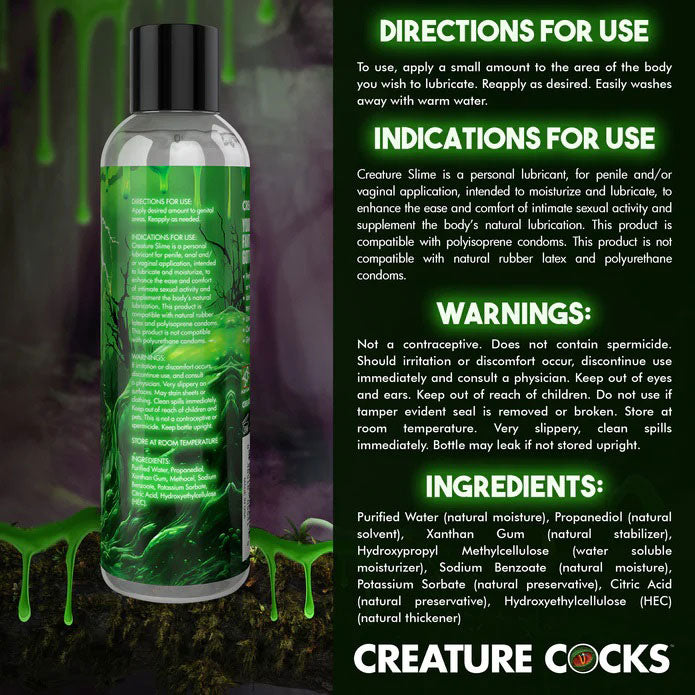 Creature Slime Water Based Lubricant 8oz by XR Brands from LoveMart Co.
