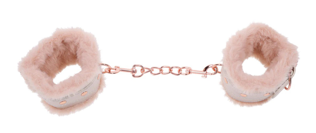 Peaches N Creame Fur Handcuffs by Sportsheets from LoveMart Co.