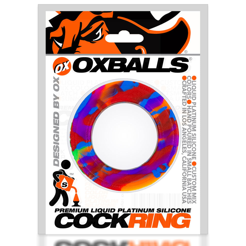 Pig-Ring Comfort Cockring - Rainbow by Oxballs from LoveMart Co.