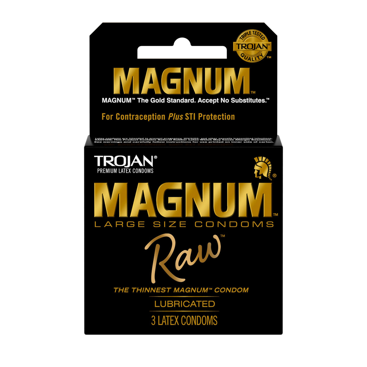 Trojan Magnum Raw 3 Ct Condoms by Paradise Marketing from LoveMart Co.