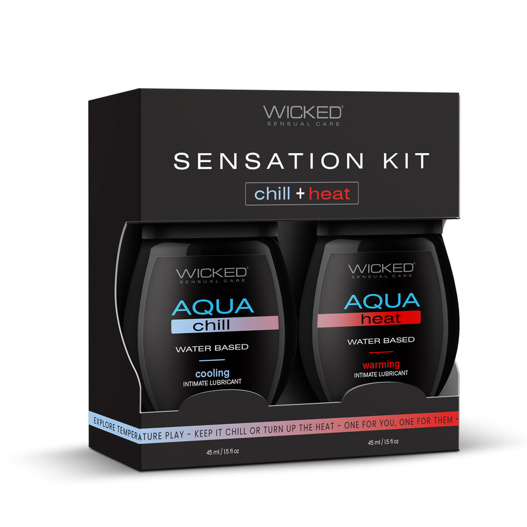 Sensation Kit Cooling and Warming Intimate Lubricants 1.5 Fl Oz by Wicked Sensual Care from LoveMart Co.