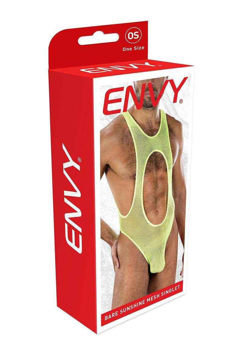 Envy Bare Sunshine Mesh Singlet Os by Envy Menswear from LoveMart Co.